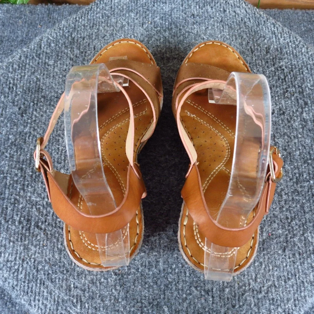 Miss Colomba Capella Women Wedge Sandals Size 36 Summer Platform Brown Strappy